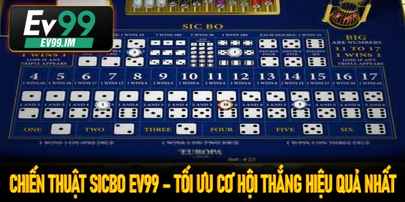 Chiến thuật Sicbo Ev99 – Tối ưu cơ hội thắng hiệu quả nhất